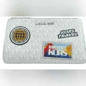 Michael Kors Jet Set Travel Double Zip Wristlet Wallet